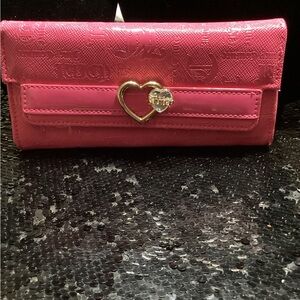 Juicy Couture Pink Heart Accent Women's Wallet